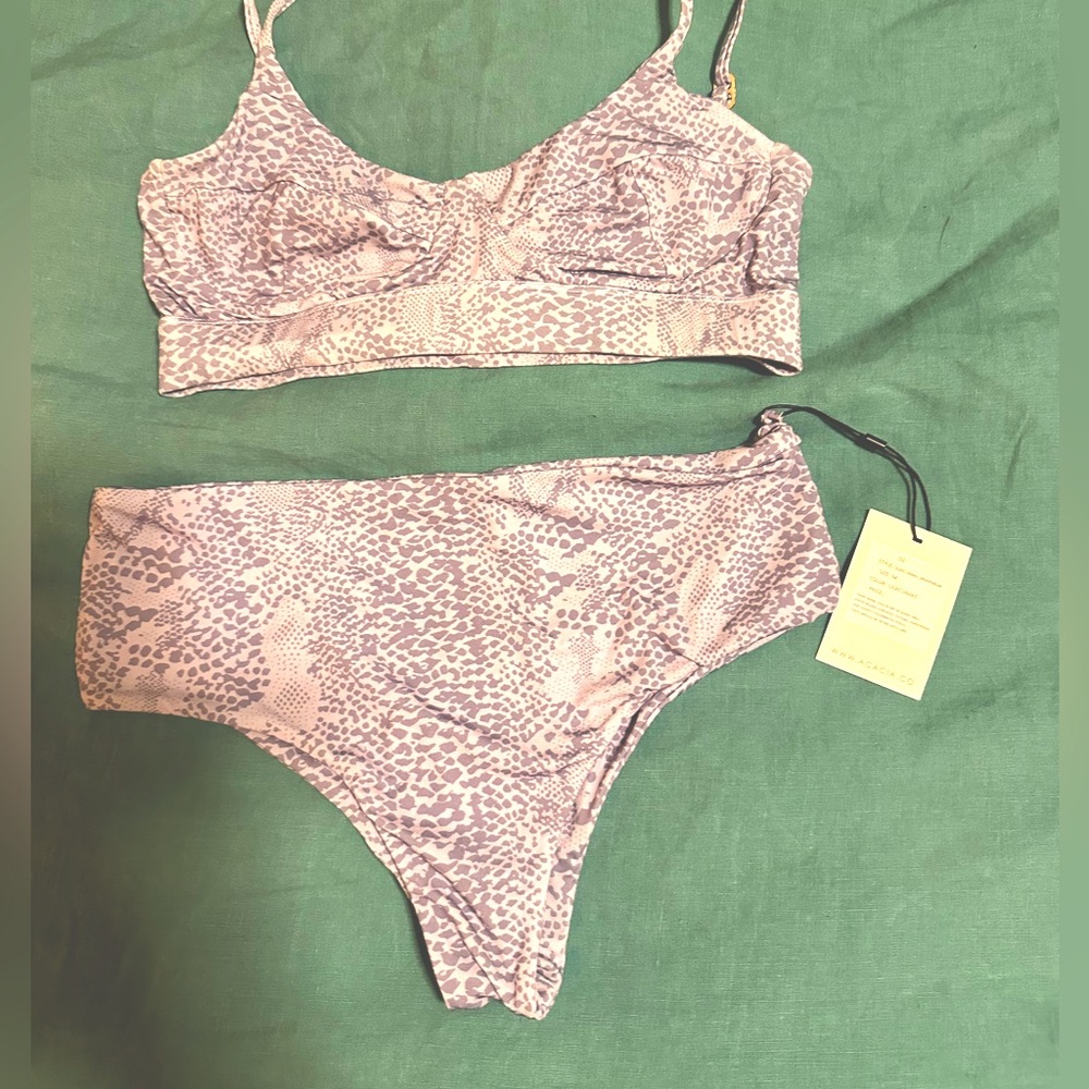 Acacia lilac snake lining bikini
